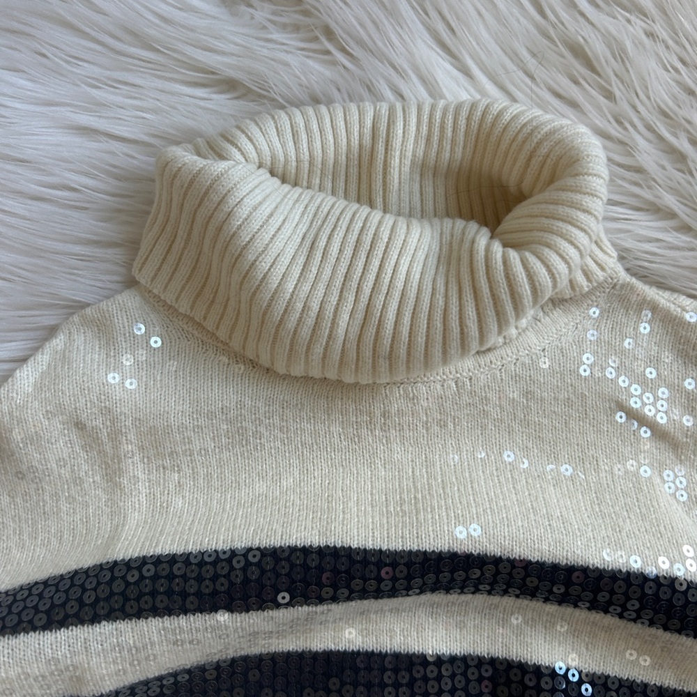 New! Talbots Striped Sequin Sweater - Picture 7 of 7